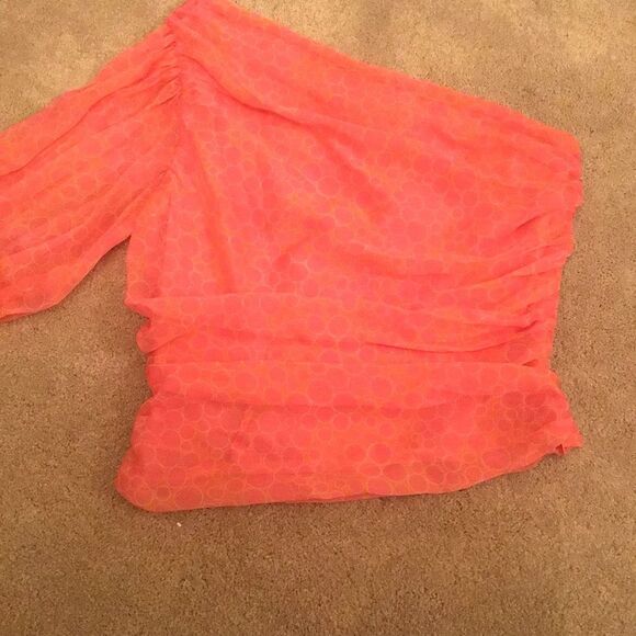 Amanda Uprichard Bubble Pink One-Shoulder Top - Picture 3 of 8